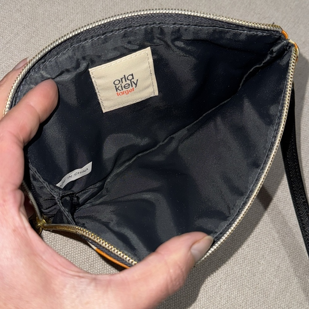 Orla Kiely for Target-Zipper Pouch with Wristlet Strap-Red/Orange/Navy/Cream-GUC - Picture 10 of 14